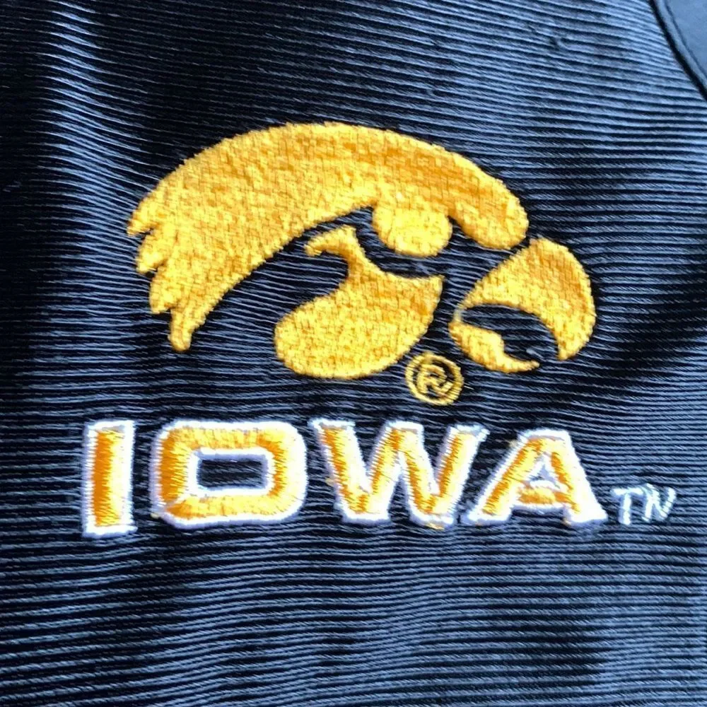 Iowa Hawkeyes Coat Football‎ Black Windbreaker embroidered Starter Jacket 12M